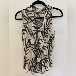 Ann Taylor - Palm Print Peplum Shell Top